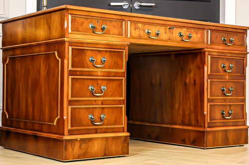 Large antique style yew twin - style,