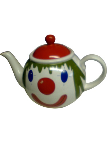 Arthur wood clown - clown, teapot