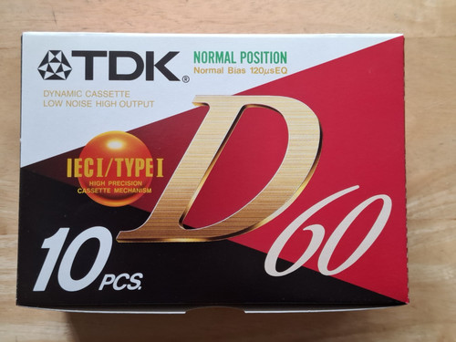 Tdk d60 minutes blank - 10,