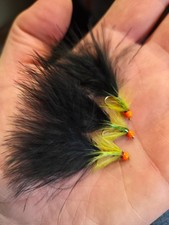 3 x Black Hothead Damsel Fly