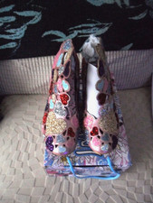 Meile Pink Glitter Hearts IRREGULAR CHOICE Shoes Heels size 43, uk 8.5 new boxed