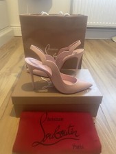 christian louboutin size 36 Hot Chick Sling 100 Heels Rosy/Lin Rosy