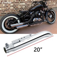 1.5"-2" Inlet Slip-On Exhaust Muffler Pipe For Yamaha XVS 650 250 1100 Bobber