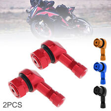 2pcs CNC Tubeless Tire Valve Stems 90 Degree Tyre Valve Adaptor For Motorcycle