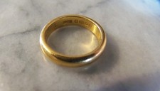 Beautiful Antique Deco 22ct Yellow Gold Traditional Wedding Ring Band Size L