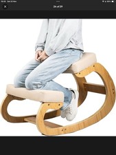 Ergonomic Kneeling Office Chair Rocking Orthopaedic Posture Stool Padded Seat UK