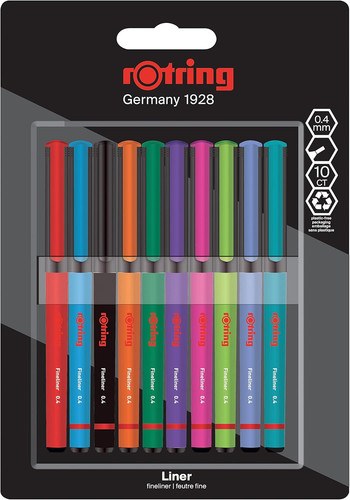 Rotring liner fineliner pens - liner,