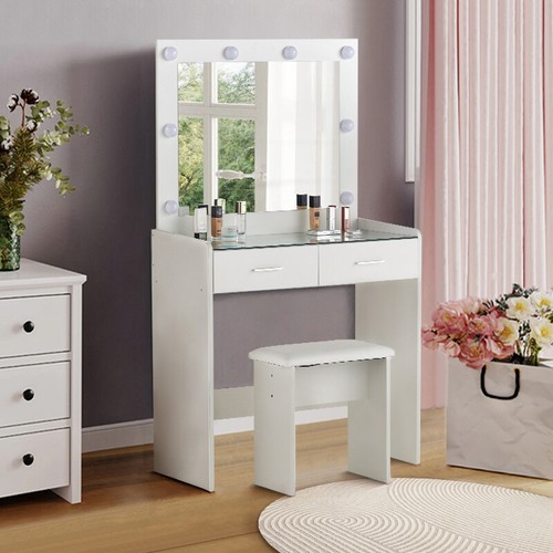 White dressing table - white, with