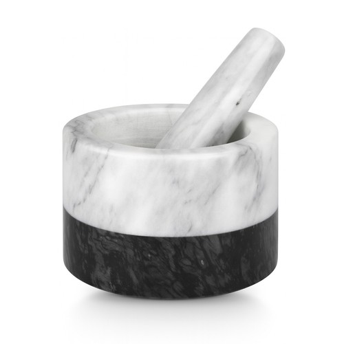 Black white marble pestle - marble,