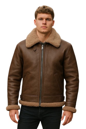 Mens brown shearling - brown,