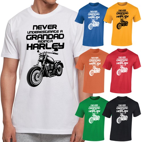 Grandad riding harley - grandad, mens