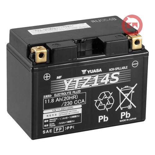 Yuasa ytz14s precharged - yuasa,
