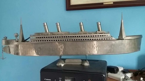 Large stylised titanic model - stylised, "titanic"