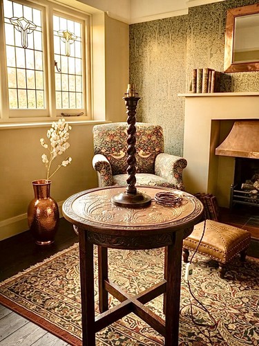 Antique tall wooden turned - wooden,