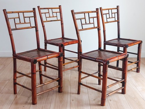 Set antique bamboo - of,