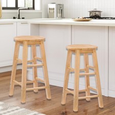 Kitchen Breakfast Seat Wooden Bar Stools  Pub Stool Dining Chair 60CM Bar Stool