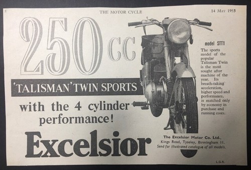 Excelsior talisman 250cc - excelsior, model