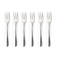Salter Newbury Dessert Fork Set of 6 – Stainless Steel Cake Forks, 16.5cm