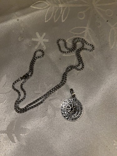 Alloy vintage compass pendant - vintage,