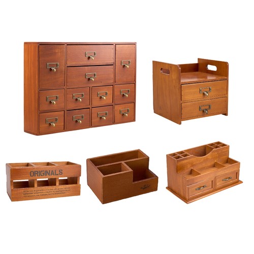 Vintage wooden storage cabinet - wooden,