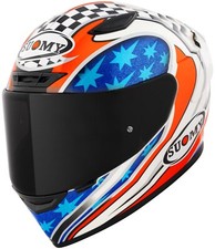 Suomy Track-1 Troy Bayliss Replica 2002 Helmet (White/Blue/Red) Size :L (59)