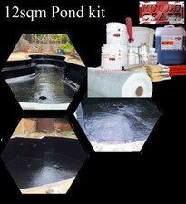 12 Metre² Fibreglass Pond Kit, Polyester Resin, Tissue, Black Topcoat, Matting