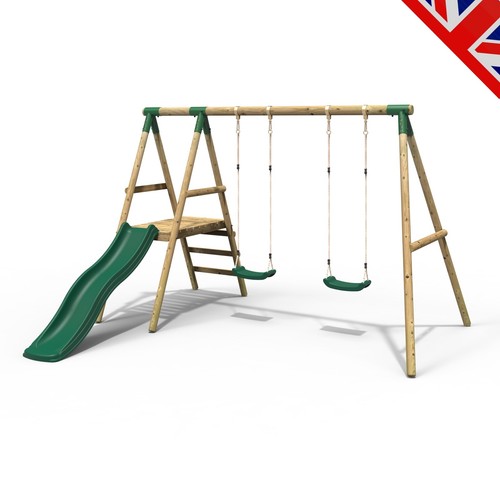Rebo gemini wooden swing set - rebo,