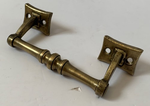 Antique old brass door - brass, pull