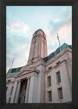 Tower clock Framed Wall Art