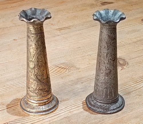 Engraved candlestick candle - candlestick,