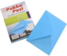 C6 Blue Pukka Post Envelopes