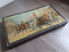 Vintage Crawfords Biscuits Tin - Sample - Roman Chariot Race Image