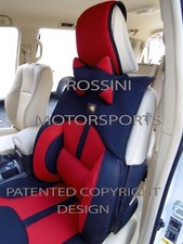 i - TO FIT A RENAULT MEGANE, CAR SEAT COVERS, BO-1 RED RECARO MESH