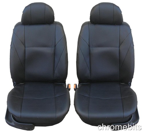 Front black leatherette - front, seat