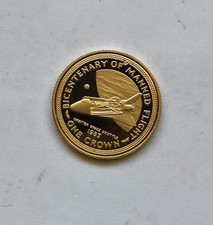 Isle of Man 1 crown gold space