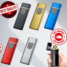 New Electric Rechargeable windprof Flameless Arc Lighter USB Double Touch Sensor