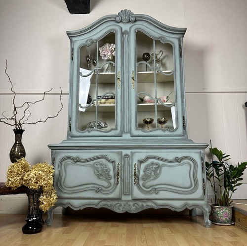 Painted french antique display - painted,