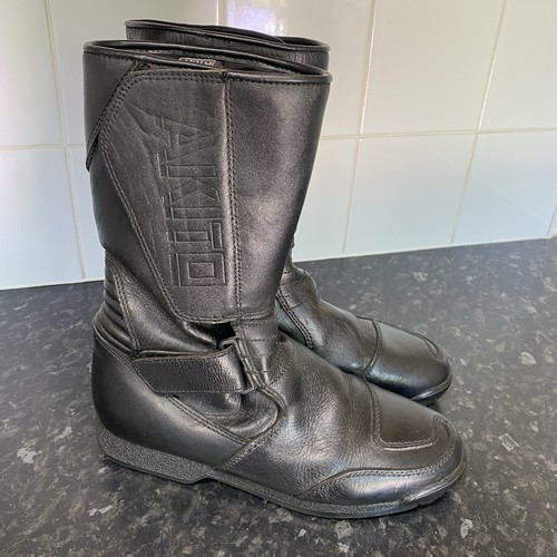 Akita black leather motorcycle - akita,