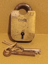 vintage chubb brass padlock