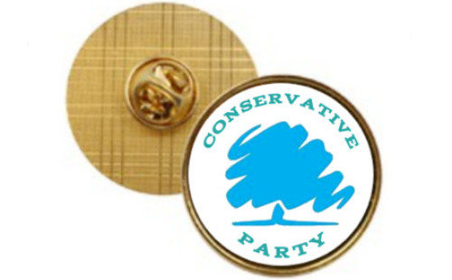 Conservative party pin badge - conservative,
