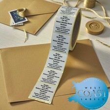 Personalised Printed Sticky Address Labels Stickers White 38 mm x 38 mm Square