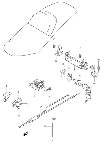 Suzuki genuine bolt 8mm - x, 16mm