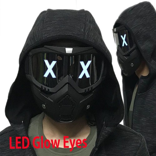 Goggles led luminous mask half - mask,