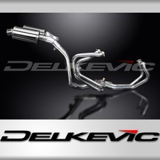 HONDA VFR800 VTEC 2002-13 EXHAUST SYSTEM 225mm STAINLESS OVAL SILENCERS