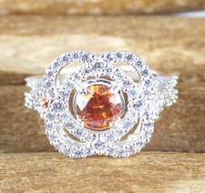 1.25 Ct Orange Round Diamond