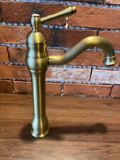 Tall Victorian Antique Brass Retro Gold mixer tap bathroom Sink Includes Hoses