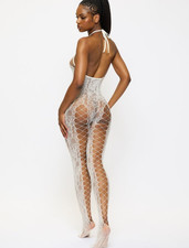 Ann Summers Size XL/XXL Heartfelt Crotchless Bodystocking New & Tags Bodysuit