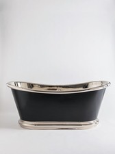 Nickel plated copper, exterior painted black grey L1700 x W740 x H720mm Bath