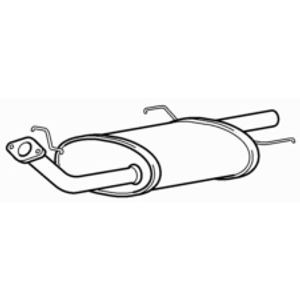 Rear exhaust silencer back - exhaust,