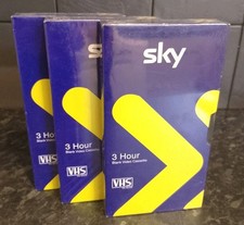 VHS Blank Tapes Sky E180 x 3